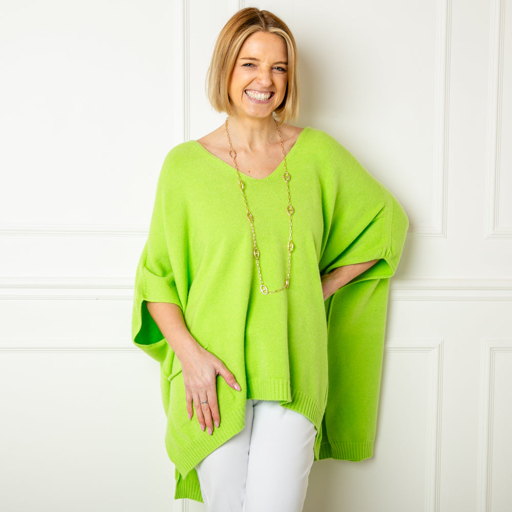 V Neck Poncho Jumper