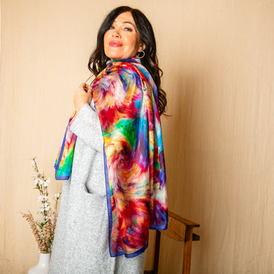 Whirlwind Large Silk Scarf