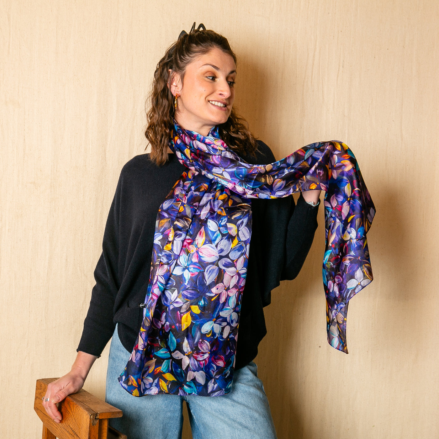 Purple Haze Large Silk Scarf