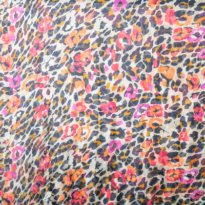 Funky Leopard Large Silk Scarf