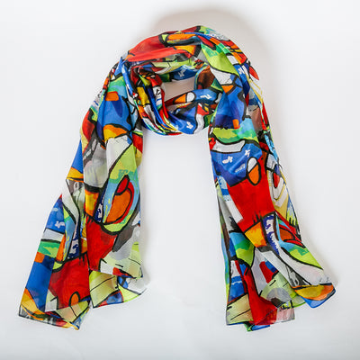 Illusion Large Silk Scarf