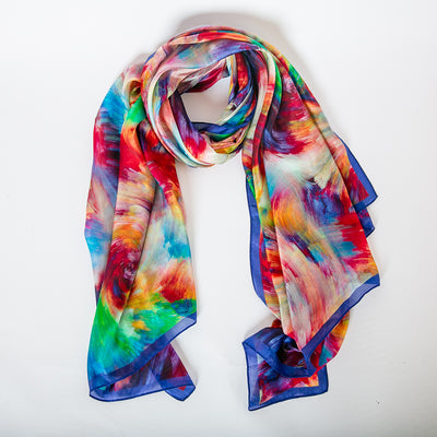 Whirlwind Large Silk Scarf