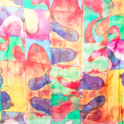 Watercolour Palette Large Silk Scarf