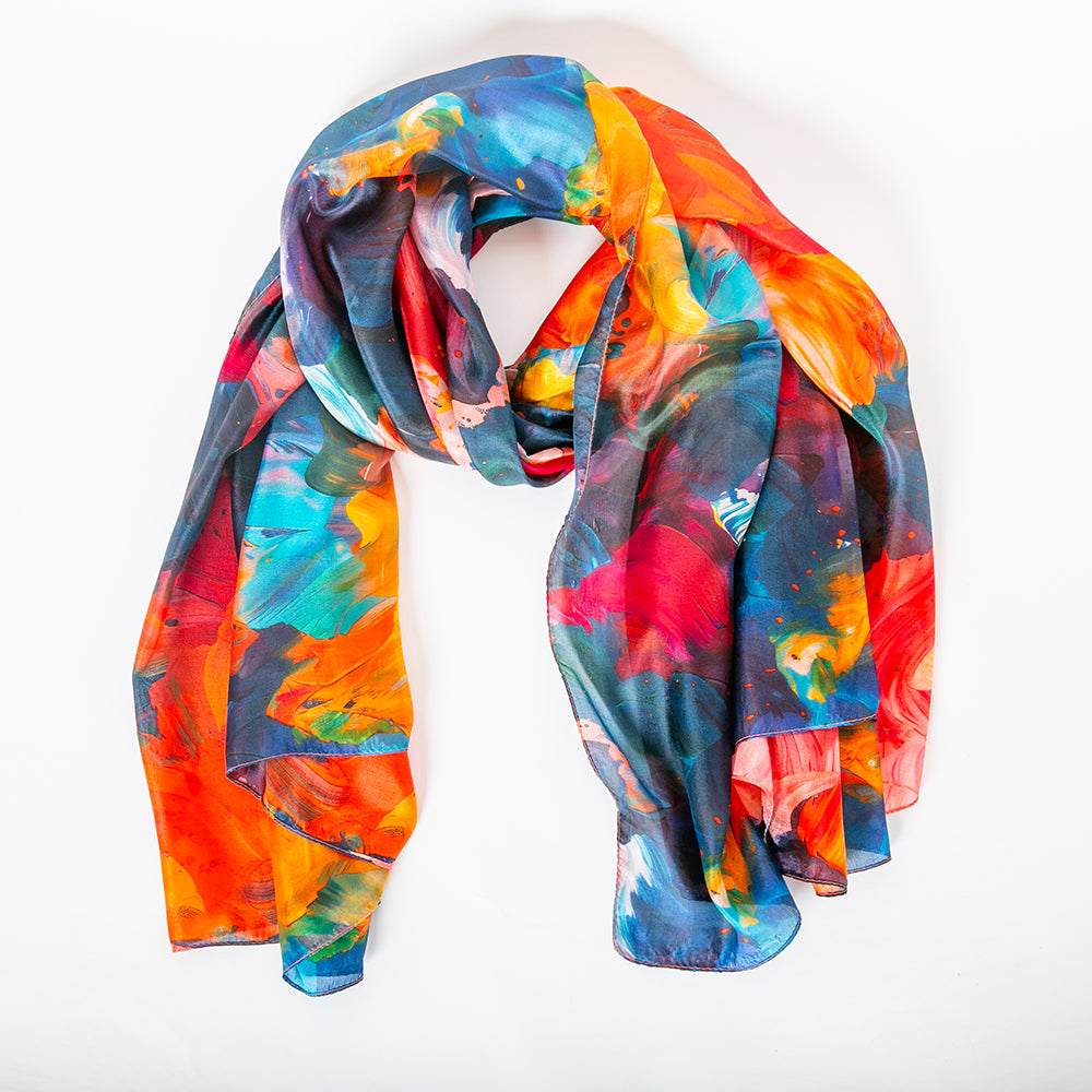 Flourish Large Silk Scarf