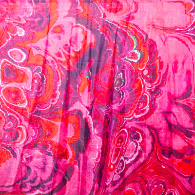 Hibiscus Pink Large Silk Scarf