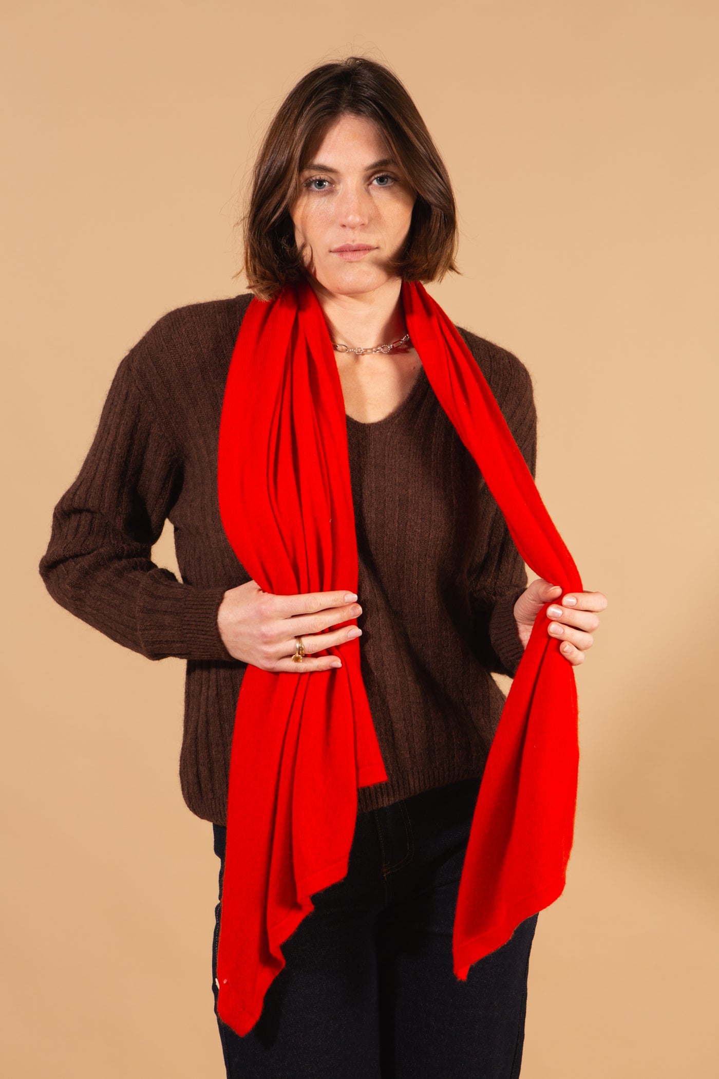 Grace Cashmere Mix Button Poncho