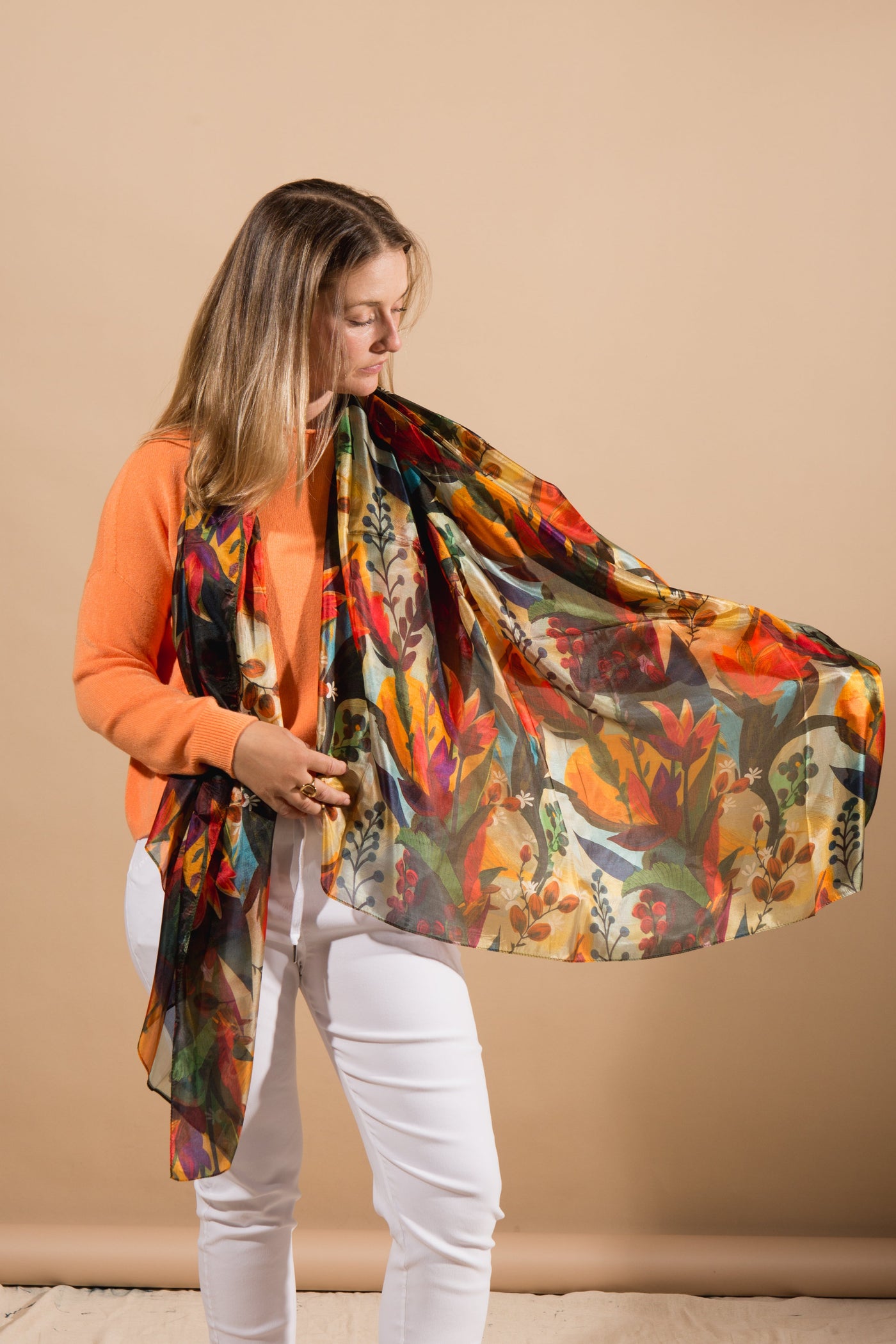 Enchanted Wood Large Silk Scarf
