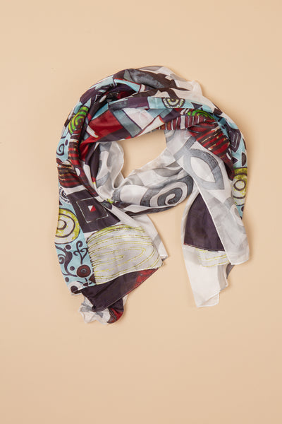 Midnight Muse Large Silk Scarf