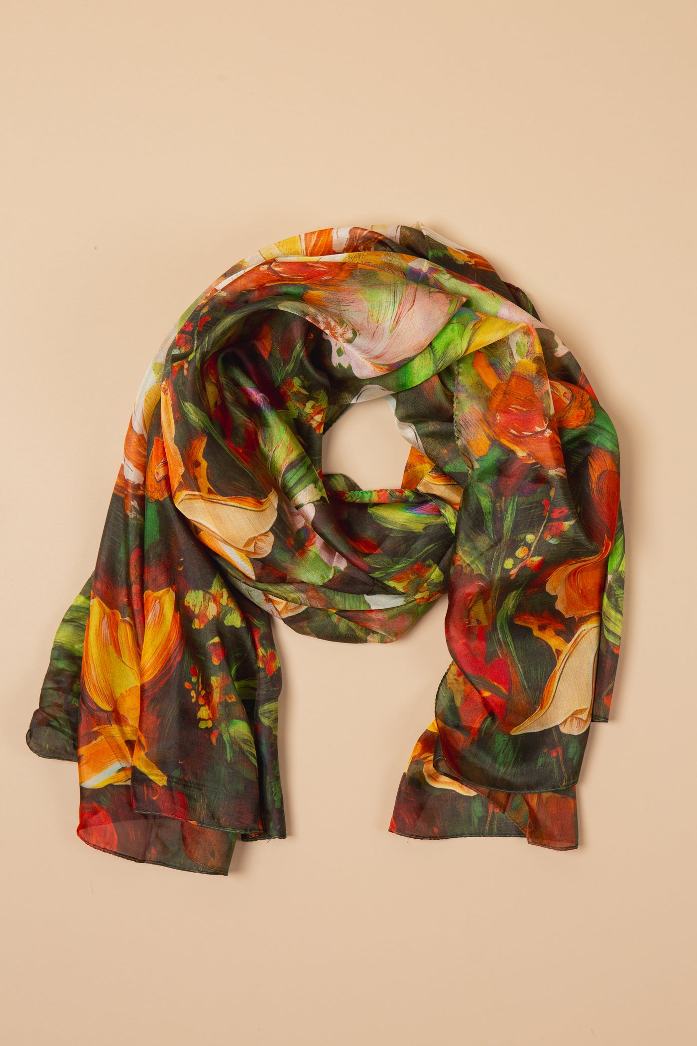 Tiger Lily Large Silk Scarf