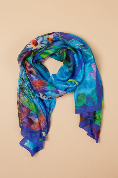 Dragon Fly Large Silk Scarf