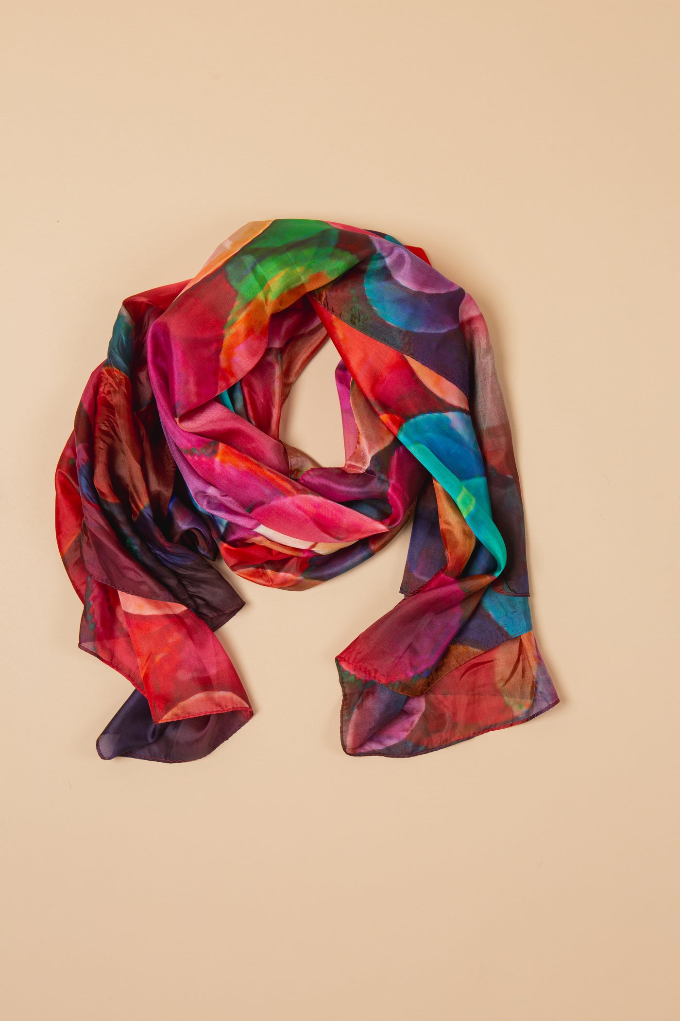 Bubbles Large Silk Scarf