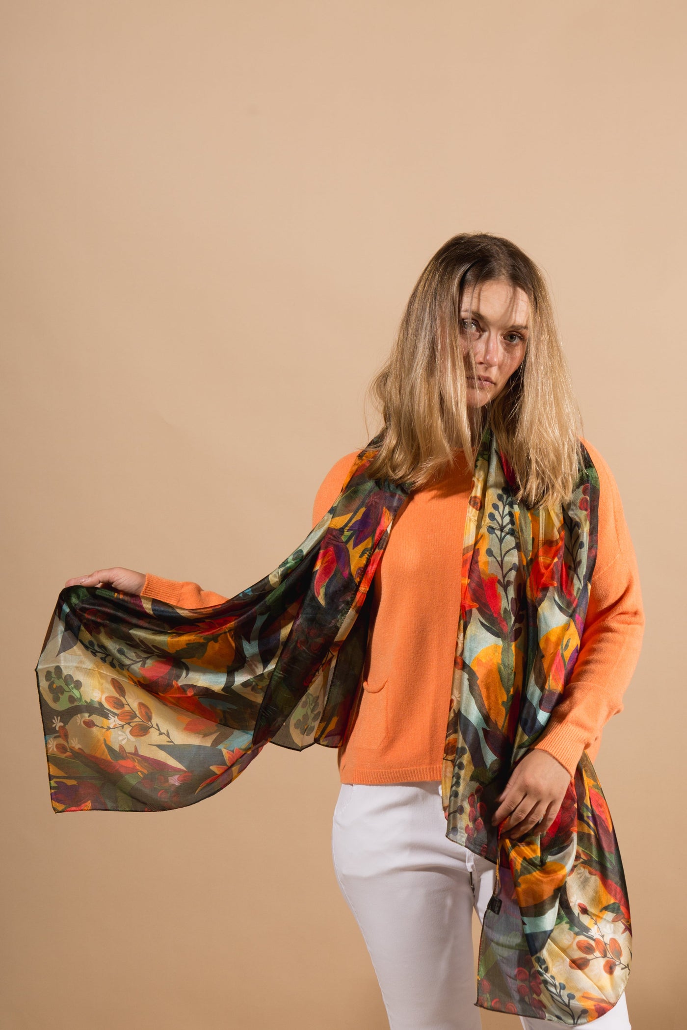 Enchanted Wood Large Silk Scarf
