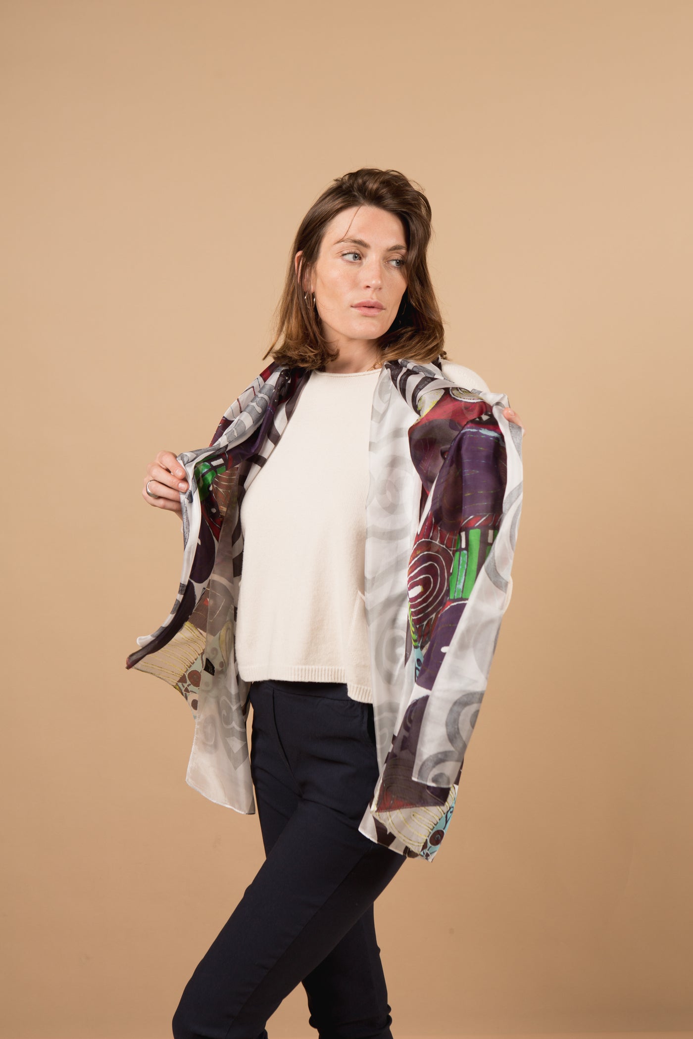 Midnight Muse Large Silk Scarf