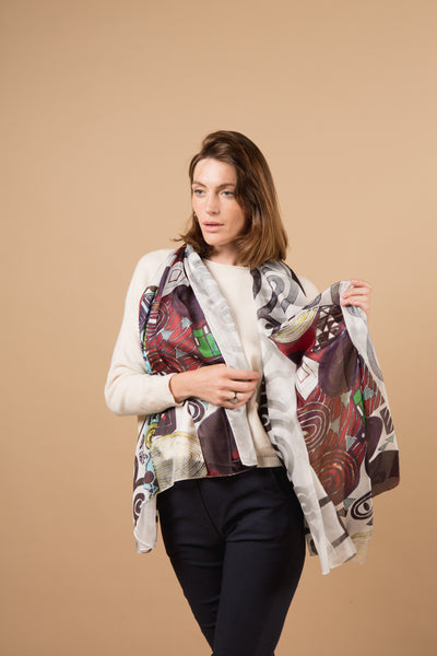 Midnight Muse Large Silk Scarf