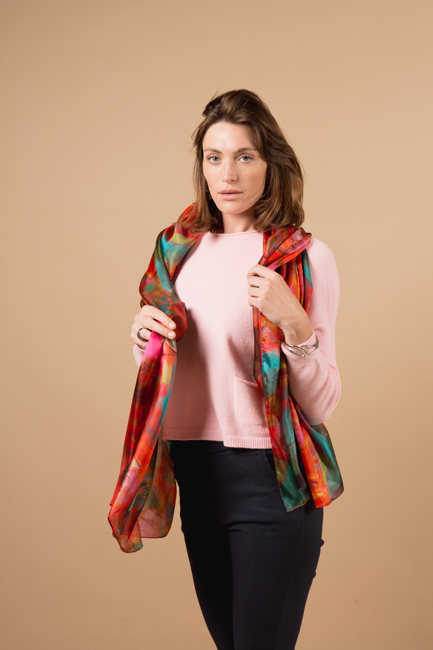 Vivid Botanica Large Silk Scarf