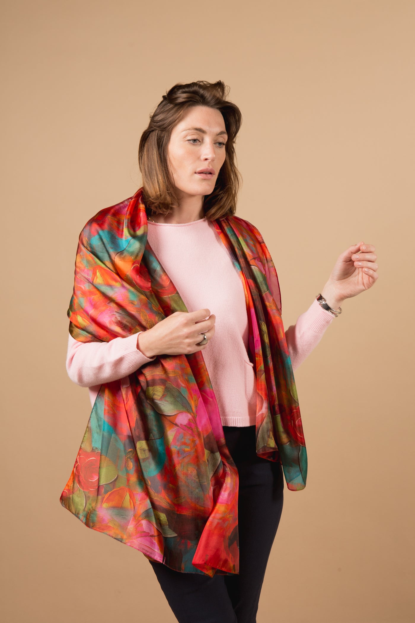 Vivid Botanica Large Silk Scarf