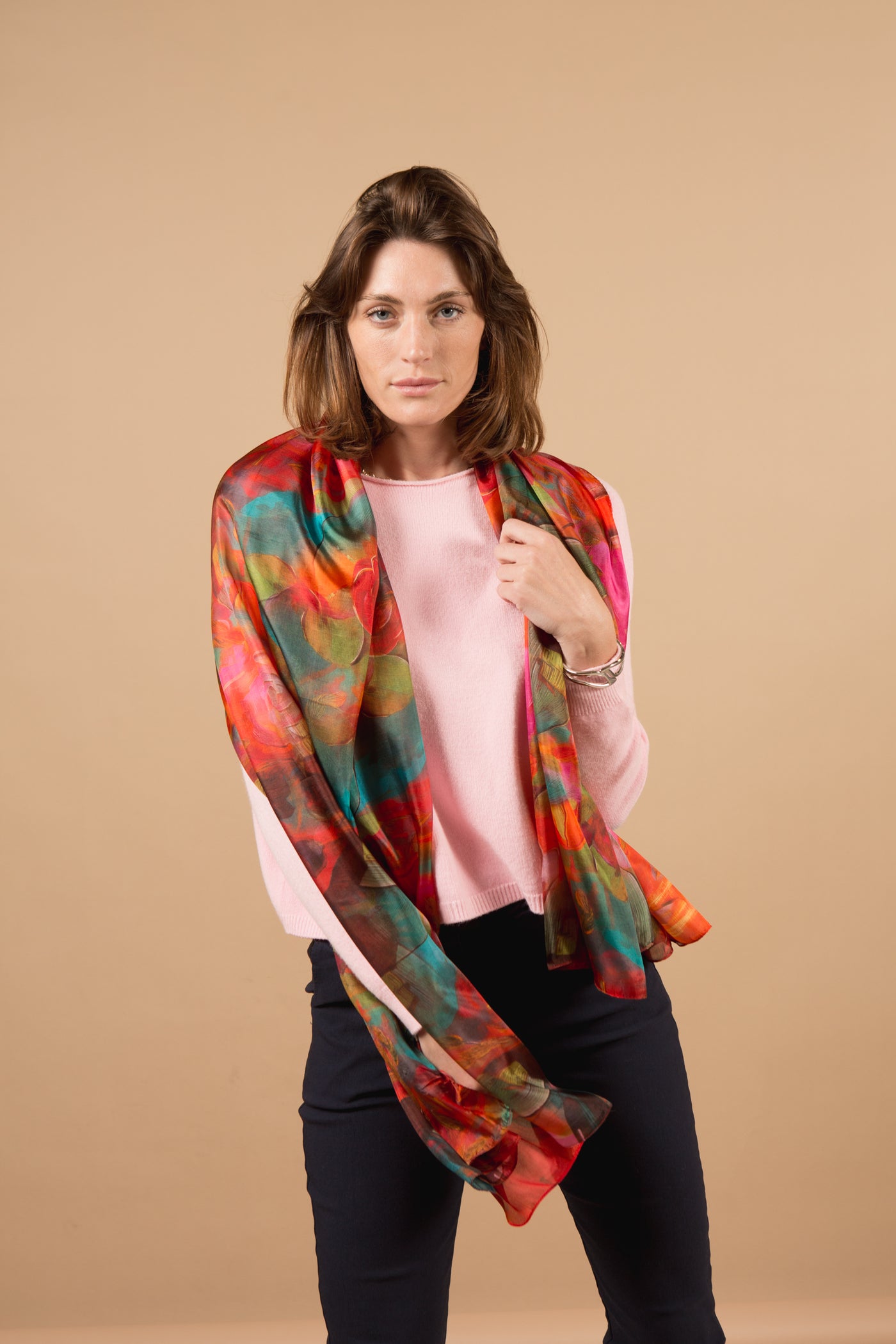 Vivid Botanica Large Silk Scarf