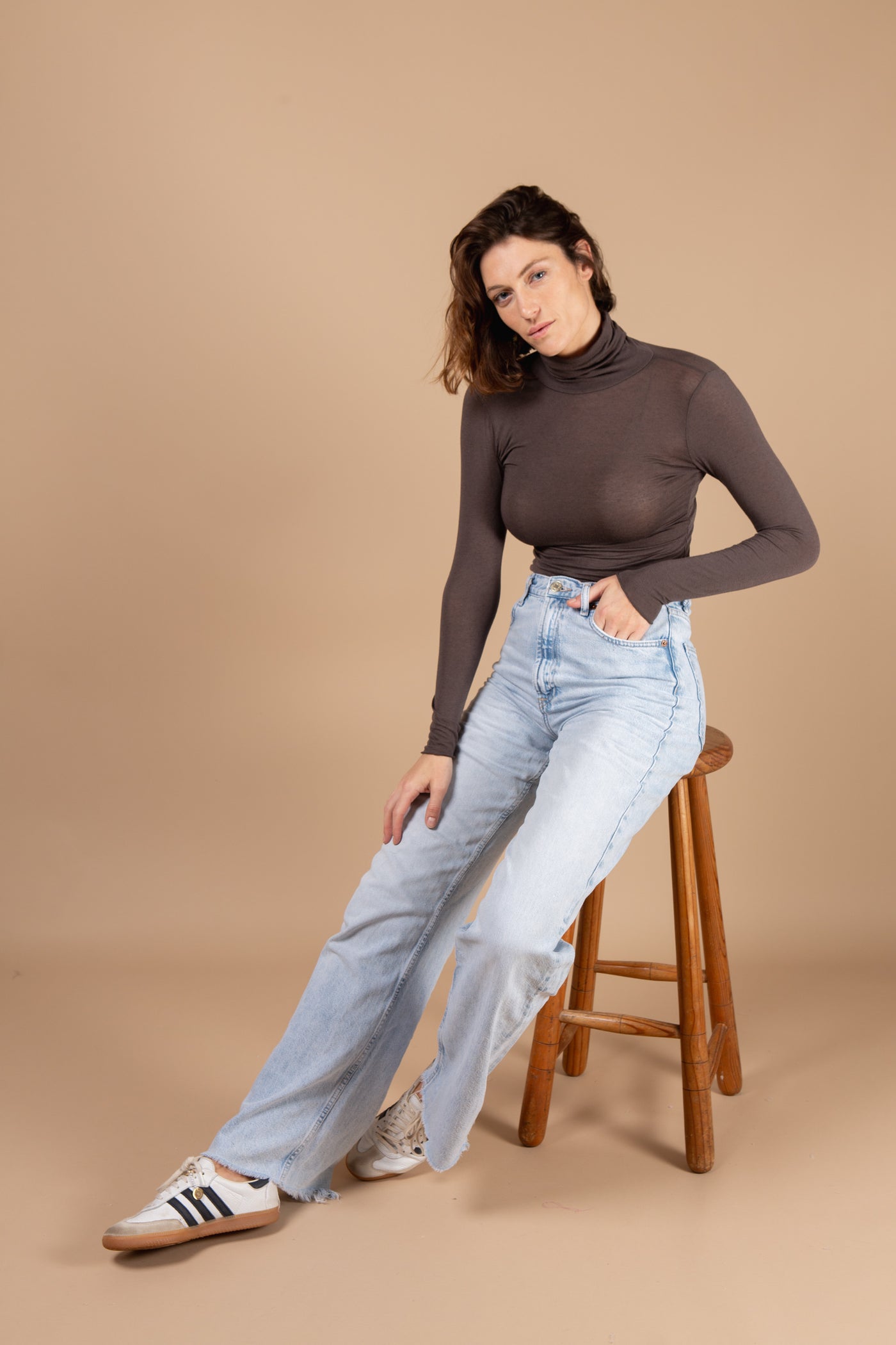 Orelle Cashmere Roll Neck Top