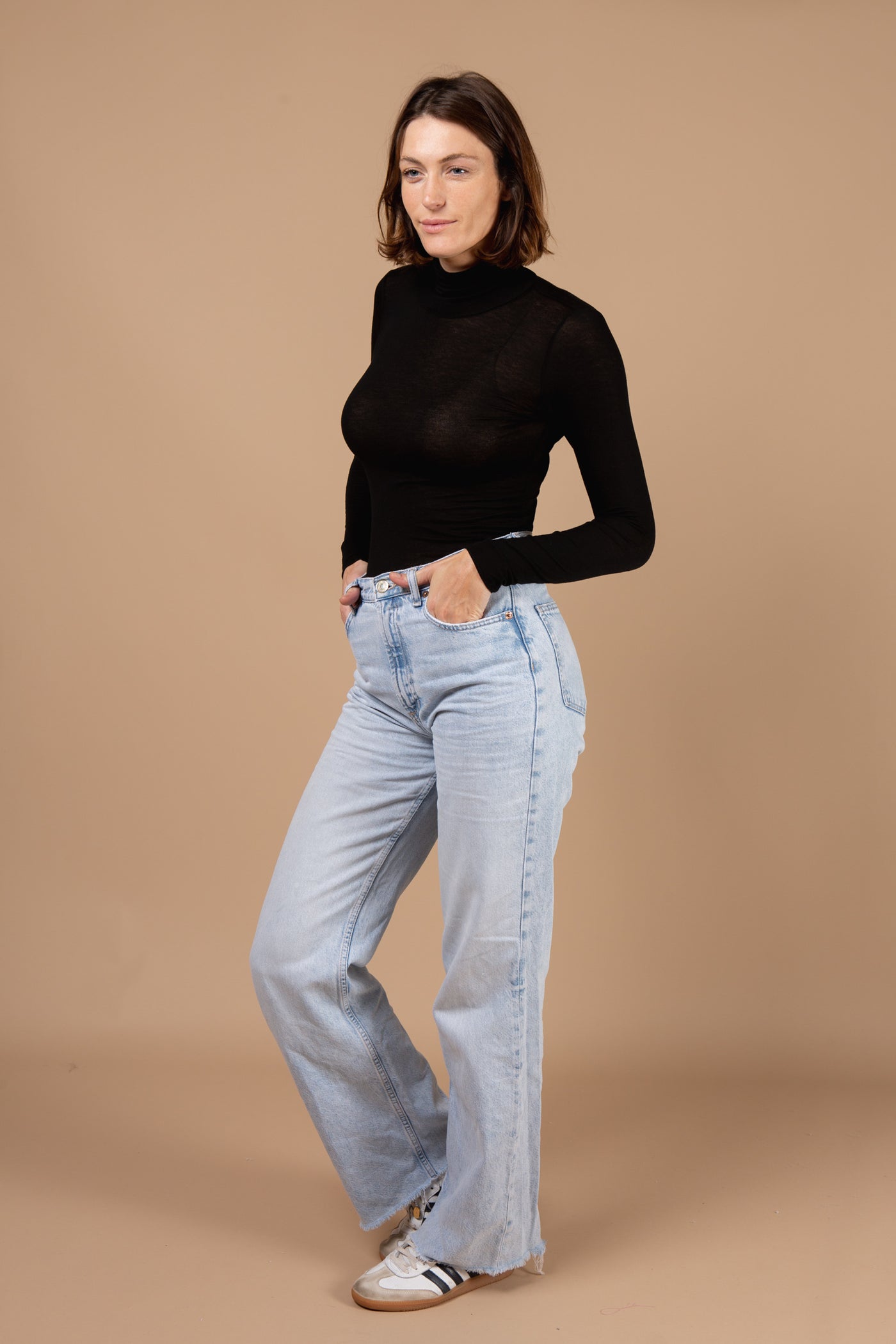 Orelle Cashmere Roll Neck Top
